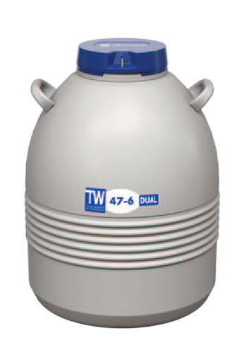 TW 47-6 Dual Tank Semen Tank - 3900 STRAWS, Storage and Shipper Tank